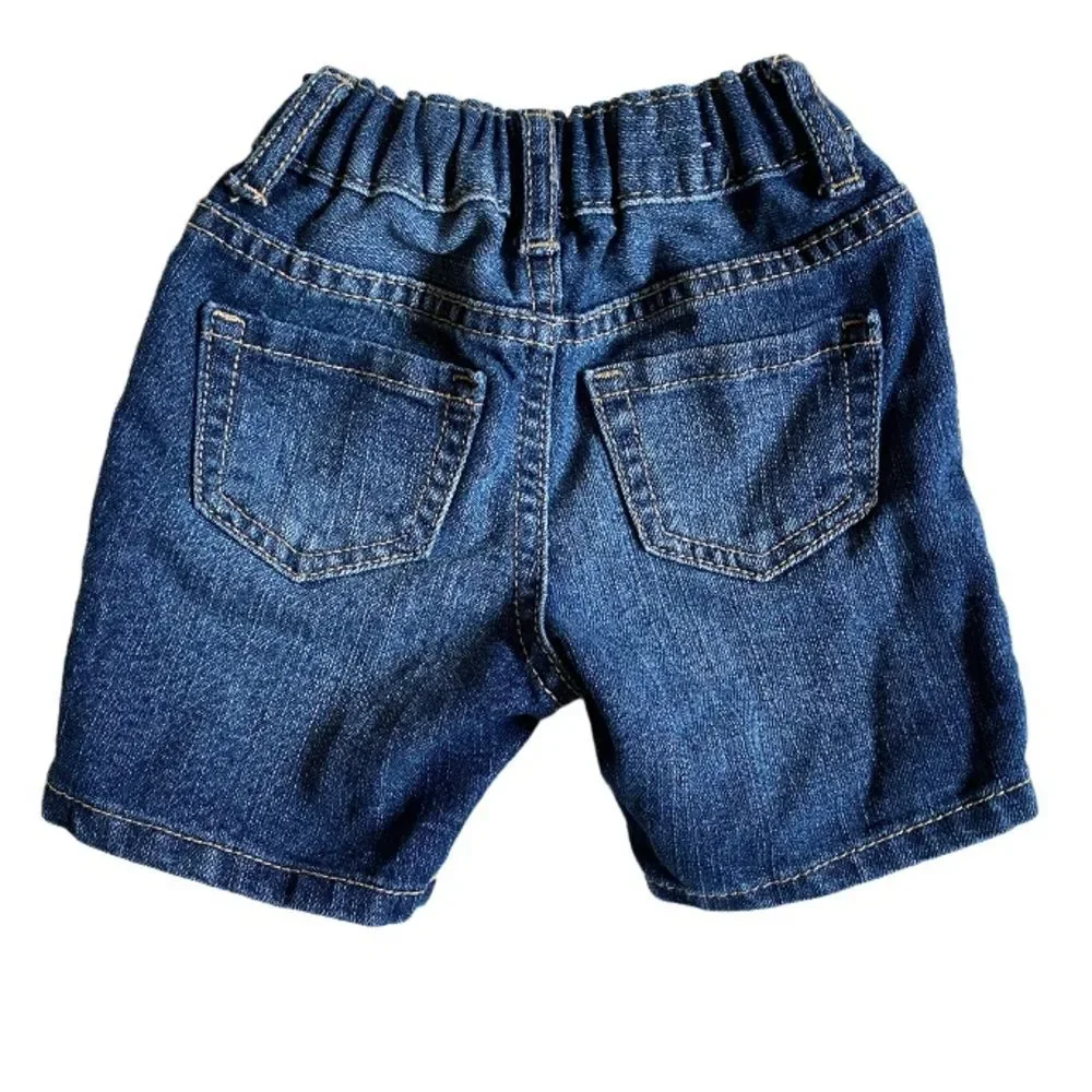 The Children's Place Toddler Girls Denim Shortie Shorts Size 12-18 M Mid Wash